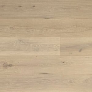 Riviera engineered hardwood flooring with light cream tones, fine oak grain, and visible knots