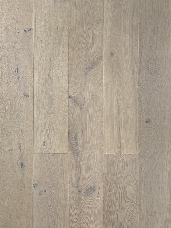 Amara Toscana wide plank European oak engineered flooring with muted gray beige tones
